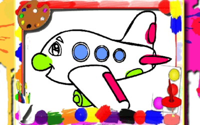 Airplane Coloring Book