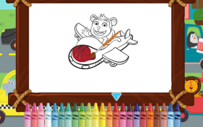 Animal Happy Drive Coloring