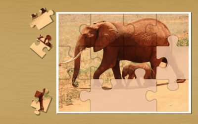 Animals Jigsaw Puzzle Elephants