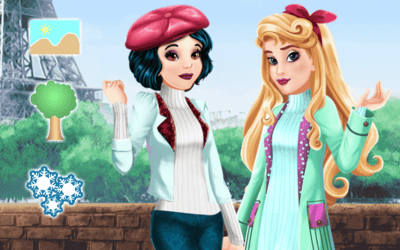 Aurora and Snow White Winter Fashion