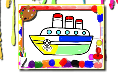 Boats Coloring Book