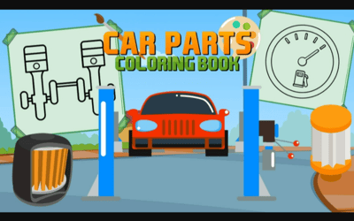 Car Parts Coloring Book