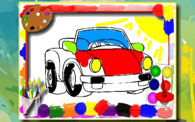 Cartoon Cars Coloring Book