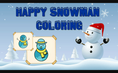 Happy Snowman Coloring