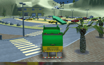 Island Clean Truck Garbage Sim