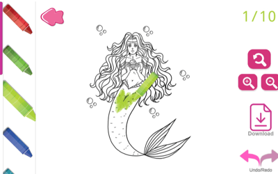 Kawaii Mermaids Coloring Book