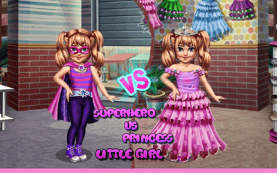 Little Girl Superhero Vs Princess