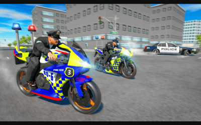 Police Bike Stunt Race Game