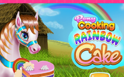 Pony Cooking Rainbow Cake