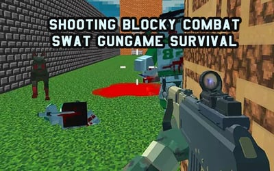 Shooting Blocky Combat Swat GunGame Survival