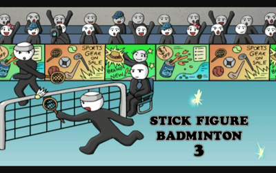 Stick Figure Badminton 3