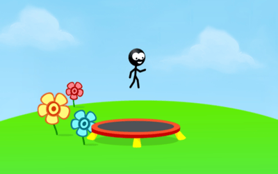 Trampoline Stickman