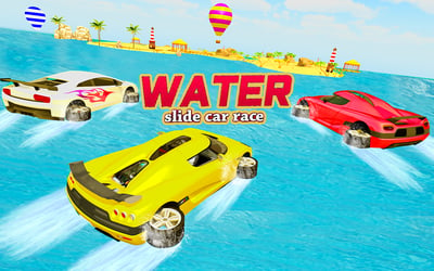 Water Slide Car Race - Water Surfing Stunts